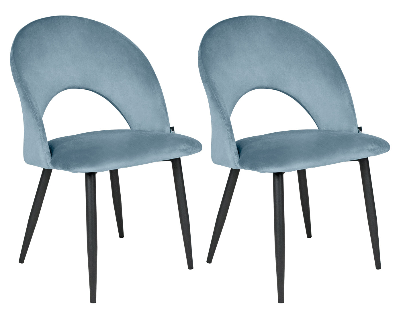 Sedia da pranzo imbottita in velluto carta da zucchero - Zoe (2pz) - SD25ZOPM