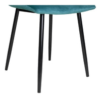 Sedia da pranzo imbottita mod. Karima (2 pz.) Colore: Verde petrolio - Rivestimento: Velluto SD26KAPM