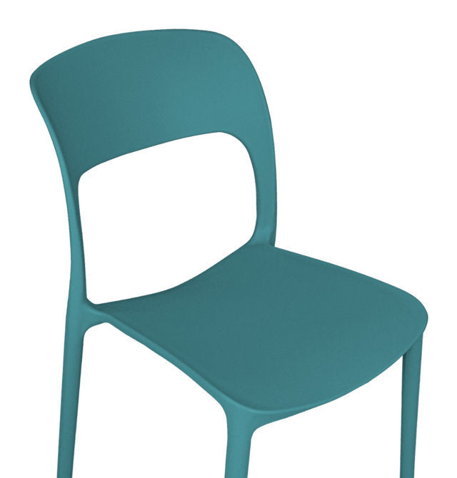 Sedia impilabile in polipropilene mod. Maya (2 pz) - Colore: Petrolio - SD26MAPP