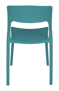 Sedia impilabile in polipropilene mod. Maya (2 pz) - Colore: Petrolio - SD26MAPP