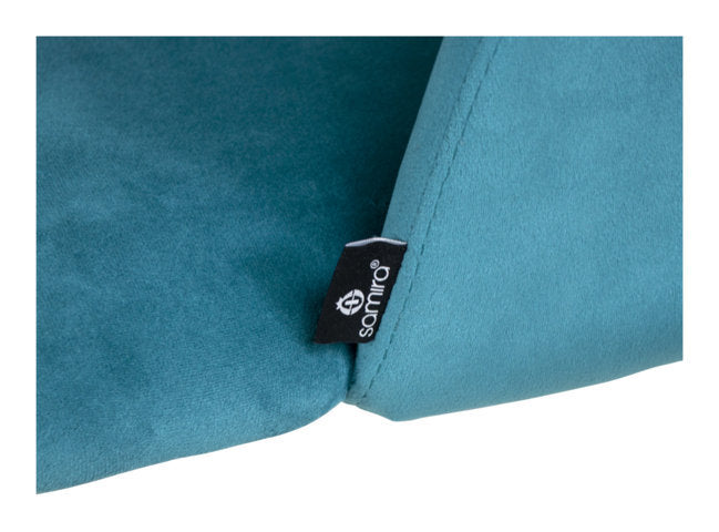 Sedia da pranzo imbottita in velluto blu petrolio - Zoe (2 pz.) SD27ZOPM