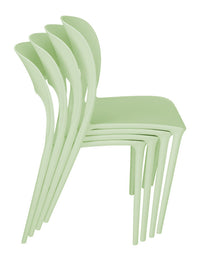 Sedia impilabile in polipropilene mod. Maya (2 pz.) Colore: Verde salvia SD33MAPP