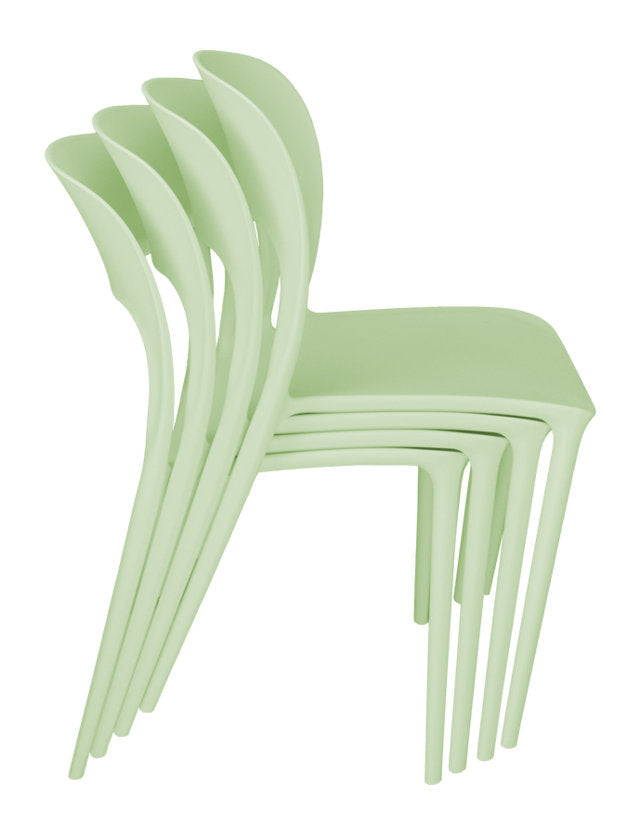 Sedia impilabile in polipropilene mod. Maya (2 pz.) Colore: Verde salvia SD33MAPP