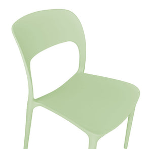 Sedia impilabile in polipropilene mod. Maya (2 pz.) Colore: Verde salvia SD33MAPP