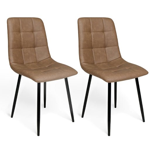Sedia da pranzo imbottita mod. Karima (2 pz.) Colore: Vintage - Rivestimento: Ecopelle SD35KAPM