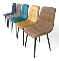 Sedia da pranzo imbottita mod. Karima (2 pz.) Colore: Grigio scuro - Rivestimento: Tessuto SD05KAPM