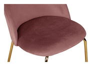 Sedia da pranzo imbottita mod. Nicole (2 pz) - Rivestimento: Velluto - Colore: Rosso mattone - SD36NIG