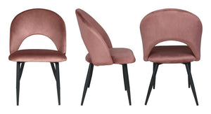 Sedia da pranzo imbottita in velluto rosso mattone - Zoe (2 pz.)SD36ZOPM