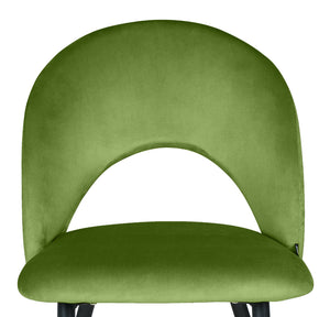 Sedia da pranzo imbottita in velluto verde pistacchio (2pz) - Zoe - SD39ZOPM
