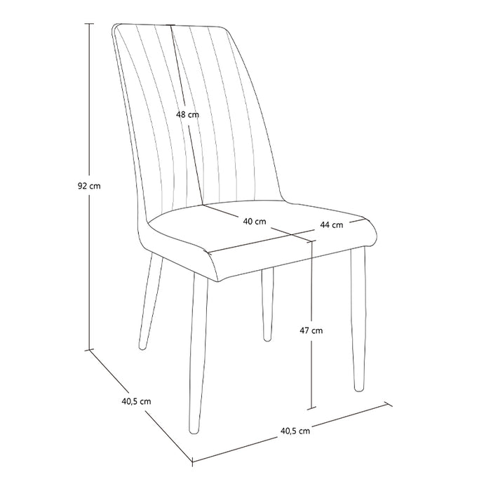 Sedia da pranzo imbottita in pelle verde oliva – Francine (2 Pz.)