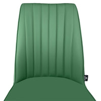 Sedia da pranzo imbottita in pelle verde oliva – Francine (2 Pz.)