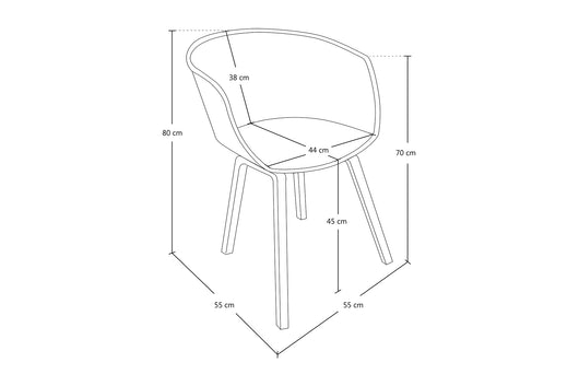 Sedia da pranzo, poltrona in stile scandinavo - Colore: Nero - (2 pz) - SD10DOPL