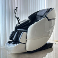 Poltrona massaggiante full body con riscaldamento, guida SL, Bluetooth, Bianco