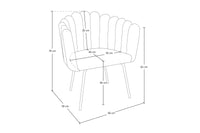 Poltrona conchiglia in velluto rosa poltroncina vintage – Perla