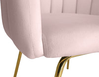 Poltrona conchiglia in velluto rosa poltroncina vintage – Perla