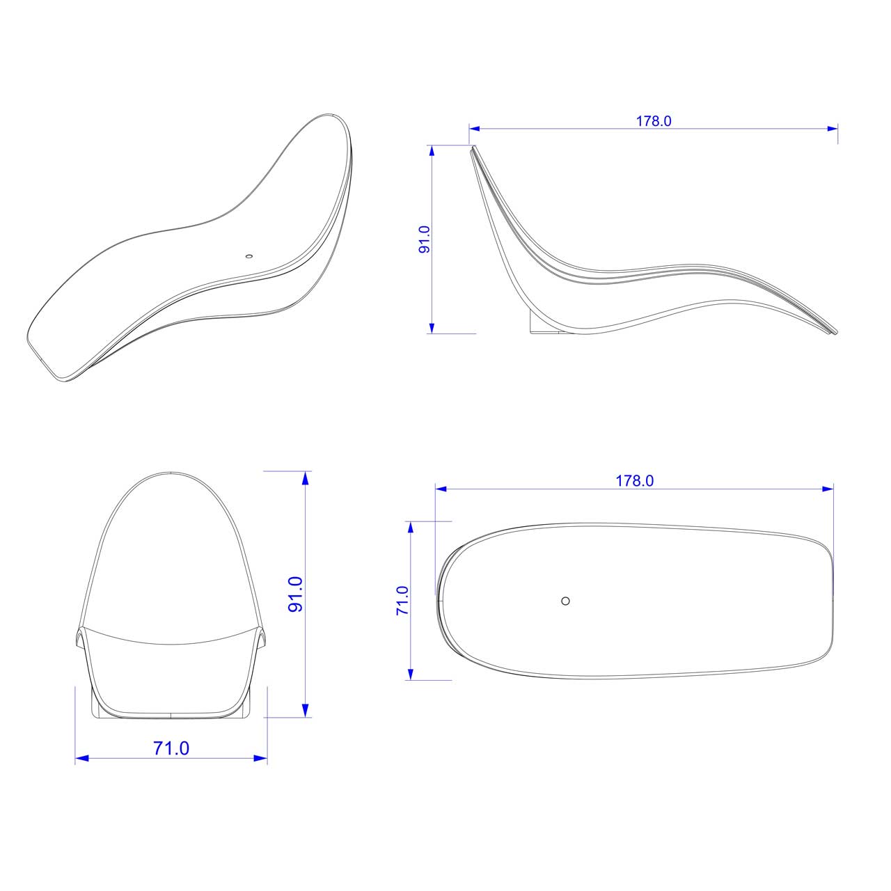Sdraio Da Piscina In Plastica Polietilene Bianca Ideale Come Lettino per Giardino e Ambienti Esterni o Interni Alta Resistenza e Durata - MPC Concetta
