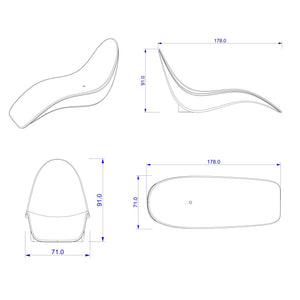 Sdraio Da Piscina In Plastica Polietilene Bianca Ideale Come Lettino per Giardino e Ambienti Esterni o Interni Alta Resistenza e Durata - MPC Concetta