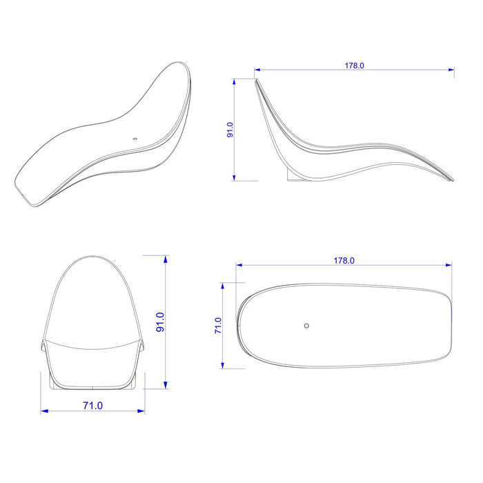 Sdraio Da Piscina In Plastica Polietilene Bianca Ideale Come Lettino per Giardino e Ambienti Esterni o Interni Alta Resistenza e Durata - MPC Concetta
