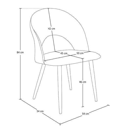 Sedia da pranzo imbottita in tessuto bianco bouclè - Zoe (2 pz.) SD08ZOPM