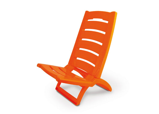 Sedia Camping Spiaggia Pieghevole Spiaggina Portatile Plastica Mod. Linosa - Linosa - Arancio