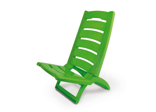 Sedia Camping Spiaggia Pieghevole Spiaggina Portatile Plastica Mod. Linosa - Linosa - Verde Acido