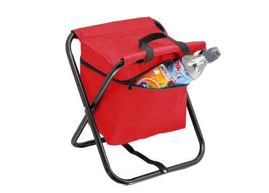 Sgabello Camping Spiaggia Pieghevole Seduta Borsa Termica Mod. Pachino - Pachino - Rosso