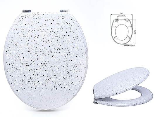 SEDILE COPRIWATER UNIVERSALE PER BAGNO COPRI WC WATER IN LEGNO 18" Mod. 52997