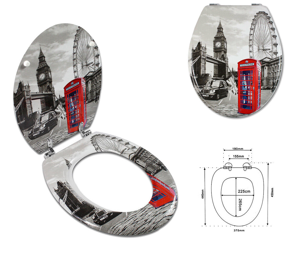 SEDILE COPRIWATER UNIVERSALE PER BAGNO COPRI WC WATER IN LEGNO Mod. 52973