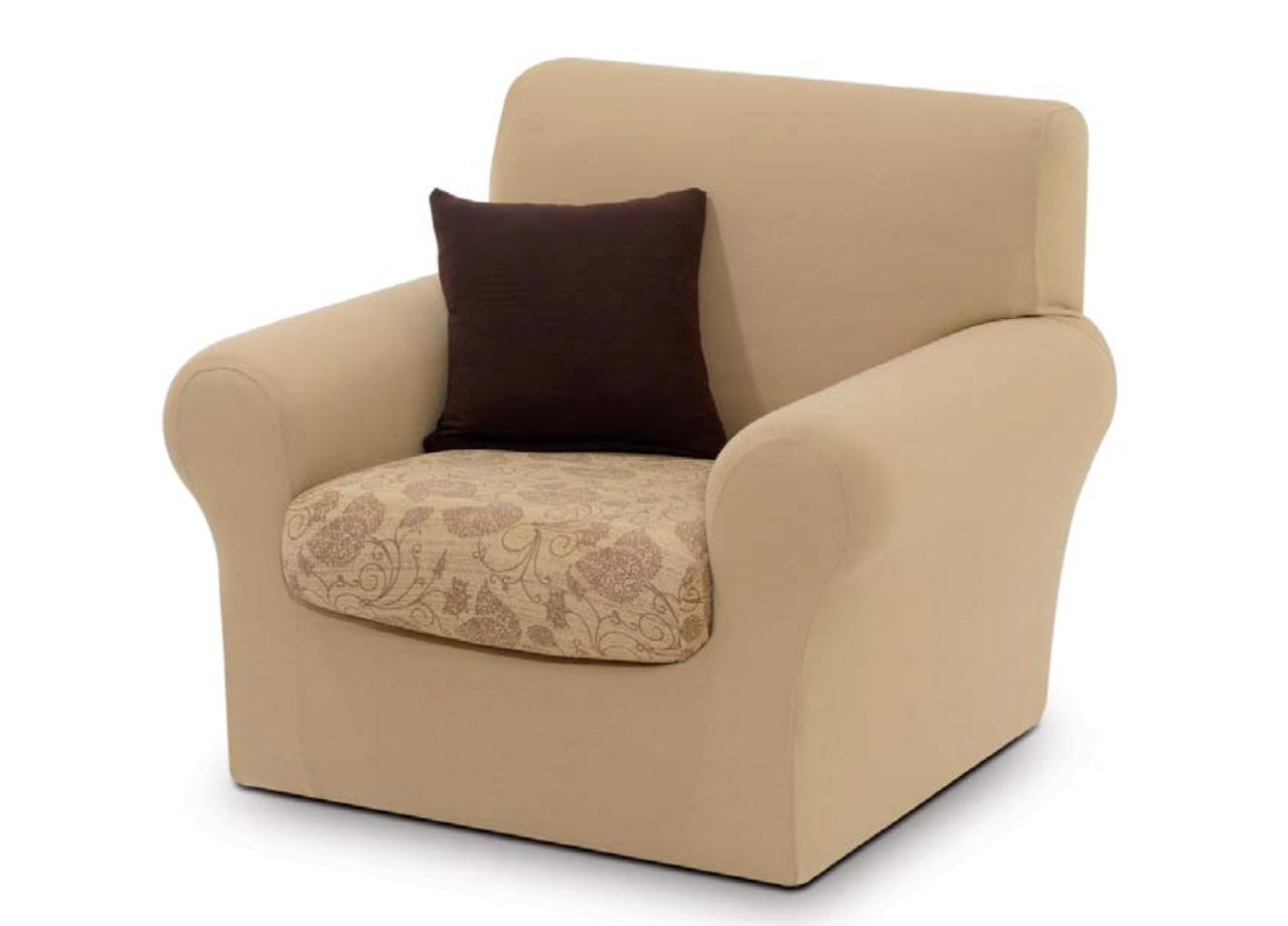 Copriseduta Sofa Cover In Fantasia Disegno RS - Coppia 1Posto - RS 300 Marrone