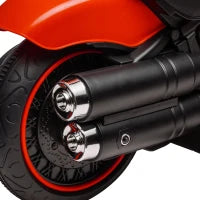 Moto Elettrica per Bambini 18-36 Mesi con Rotelle e Fanale, 76x42x57 cm, Rosso e Nero