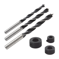 SEI DI PUNTA PER LEGNO ELICOIDALI con arresto di profondità