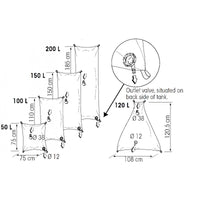 SERBATOIO ACQUA FLESSIBILE LT.120