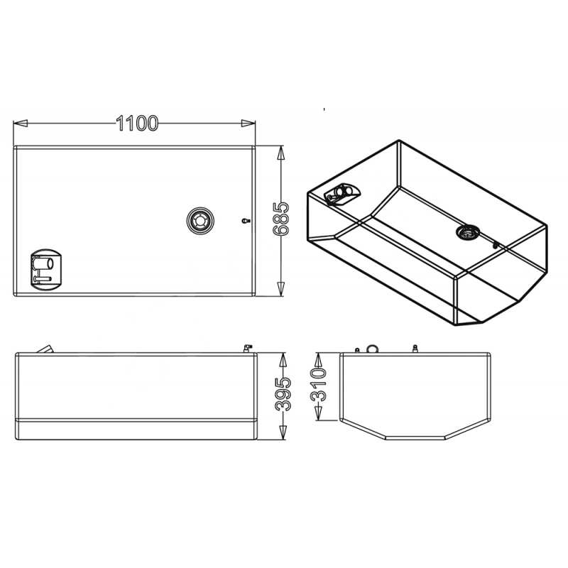 SERBATOIO CARBURANTE LT.270