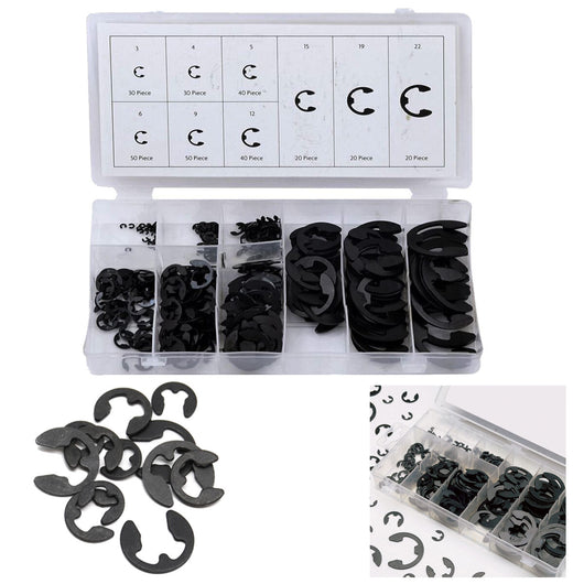 SERIE SET KIT ASSORTIMENTO 300 ANELLI SEEGER RONDELLE ELASTICO E-CLIPS