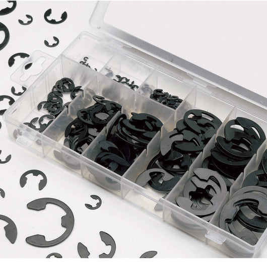 SERIE SET KIT ASSORTIMENTO 300 ANELLI SEEGER RONDELLE ELASTICO E-CLIPS