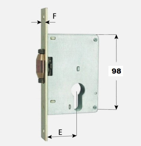 SERRATURA A INFILARE A RULLO MM 40 WALLY