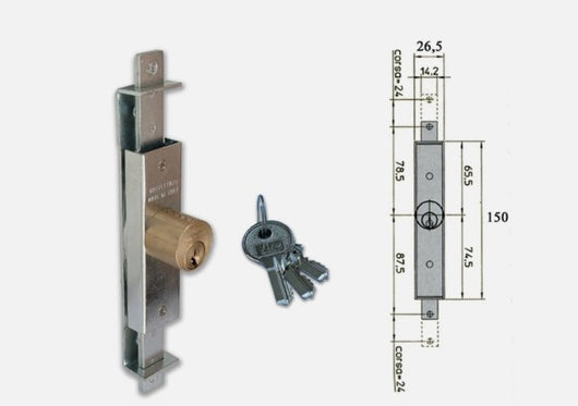 SERRATURA VIRO PER CANCELLI ESTENSIBILI 8301