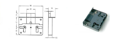 SERRATURA X MOBILI 1/2 SCATOLA MM.30 FASEM