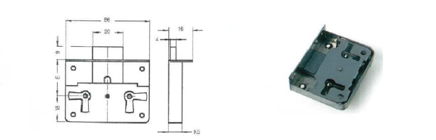 SERRATURA X MOBILI 1/2 SCATOLA MM.50 FASEM