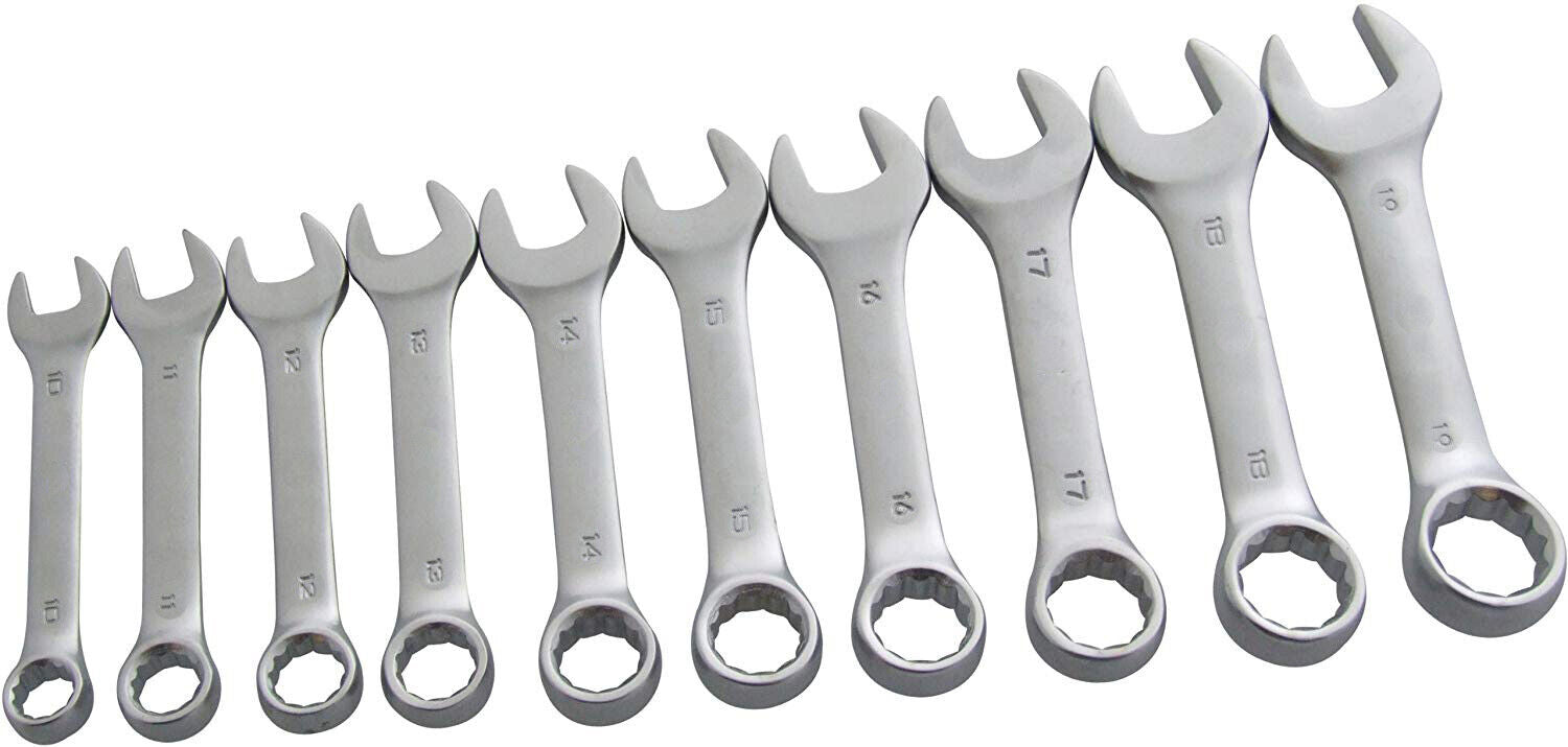SET 10 CHIAVI COMBINATE CHIAVE CORTE MISURE 10-11-12-13-14-15-16-17-18-19 mm
