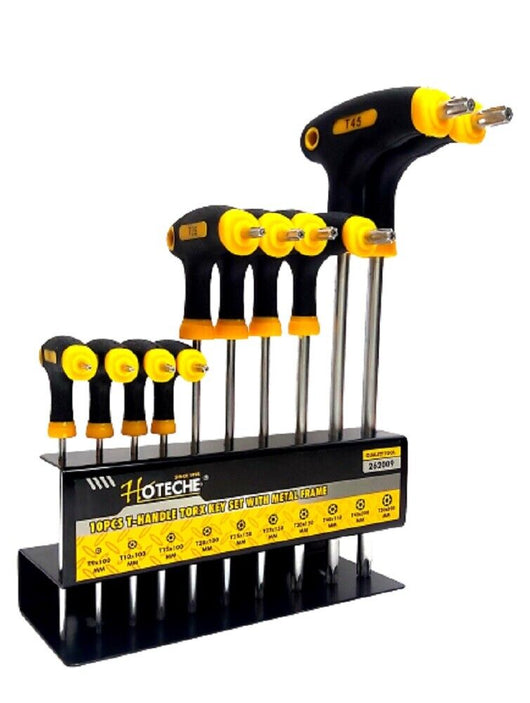 SET 10 CHIAVI TORX CON IMPUGNATURA A T MANICO ANTISCIVOLO 262009
