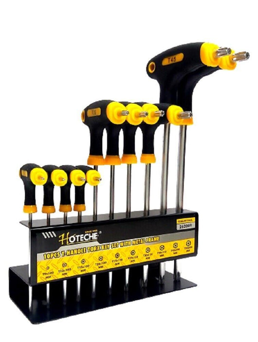 SET 10 CHIAVI TORX CON IMPUGNATURA A T MANICO ANTISCIVOLO 262009