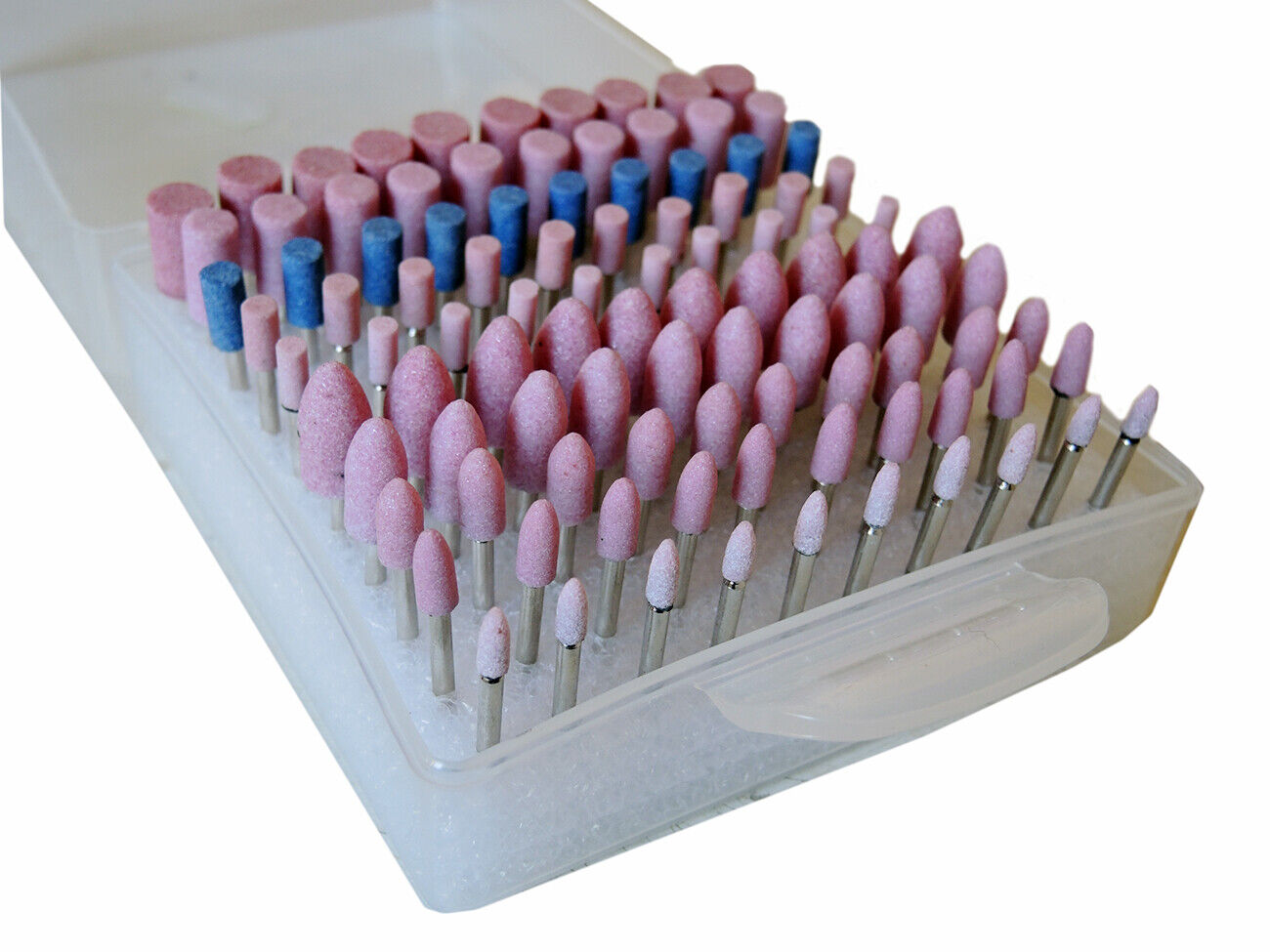 SET 100 FRESE IN PIETRA PER MINI TRAPANO DRIMMEL TESTINE 3mm LUCIDANTI ABRASIVE