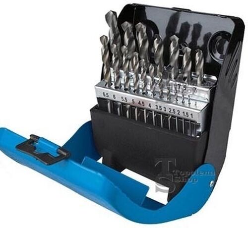 SET 19 PUNTE PER TRAPANO IN TITANIO KIT PUNTE FERRO MISURE 1 A 10 CM + CUSTODIA
