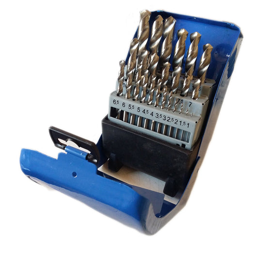 SET 25 PUNTE PER TRAPANO IN TITANIO KIT PUNTE FERRO MISURE 1 A 13 CM + CUSTODIA
