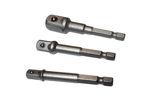 SET 3 BUSSOLE INSERTO PROLUNGA PER TRAPANO AVVITATORE ATTACCO 1/2'' 1/4'' 3/8''