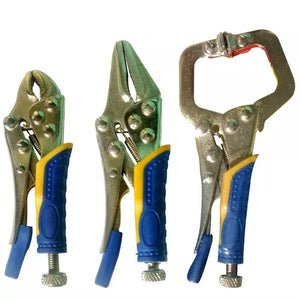 SET 3 CHIAVE PINZA PINZE SCATTO 4" 5" AUTOBLOCCANTE A PRESSIONE REGOLABILE