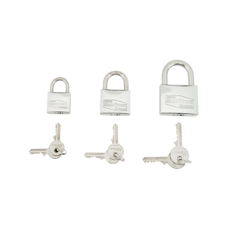 SET 3 LUCCHETTI INOX 30MM 1 CHIAV