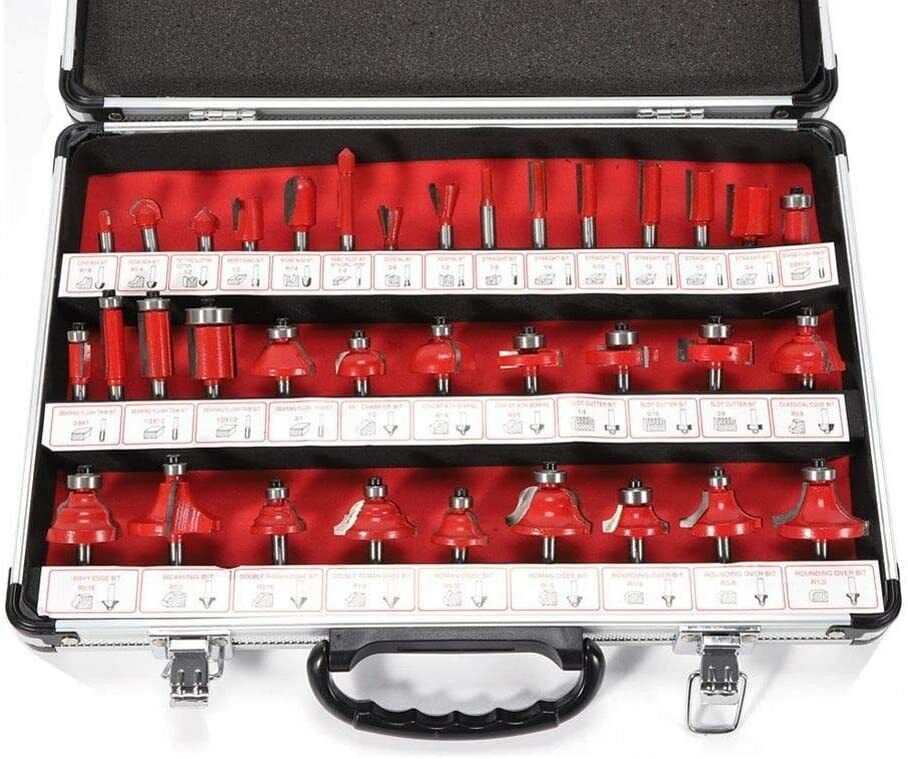 SET 35 PZ FRESE LEGNO FRESE PER SCANALARE GAMBO 6 mm FRESATRICE PANTOGRAFO