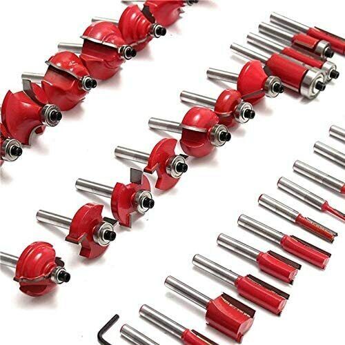 SET 35 PZ FRESE LEGNO FRESE PER SCANALARE GAMBO 6 mm FRESATRICE PANTOGRAFO